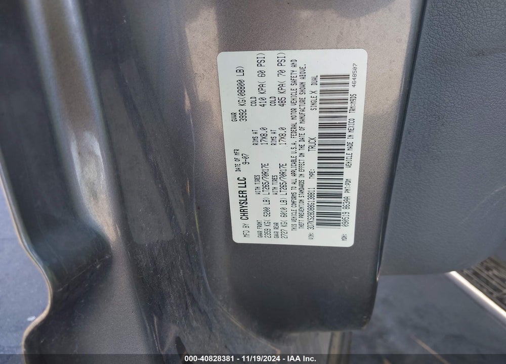 2008 DODGE RAM 2500 SLT/POWER WAGON VIN: 3D7KS28D88G138811
