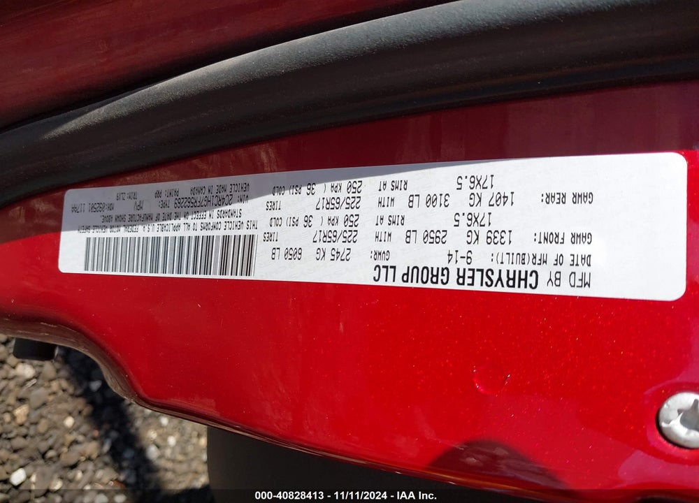 2015 CHRYSLER TOWN & COUNTRY S VIN: 2C4RC1HG7FR562269
