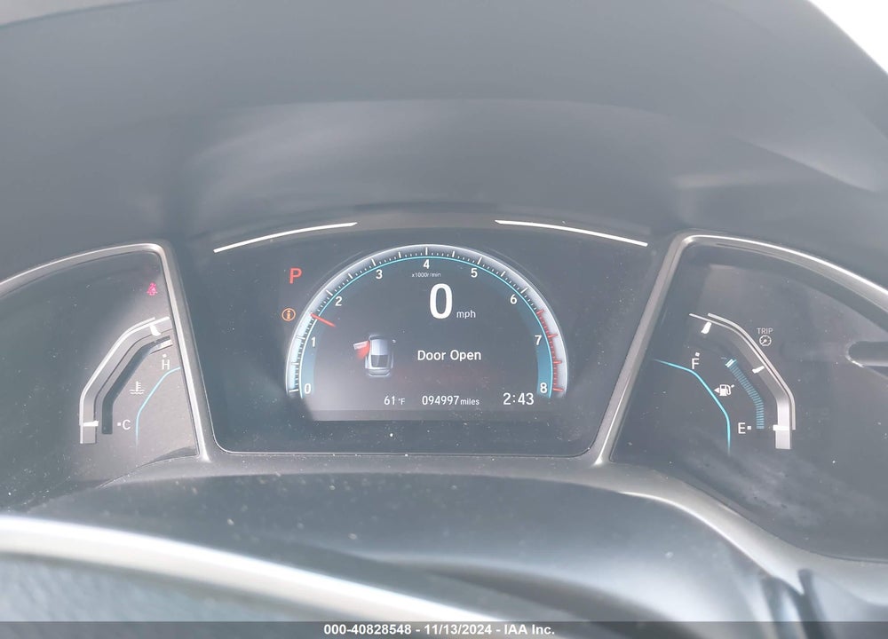 2019 HONDA CIVIC TOURING VIN: 2HGFC3B97KH352930