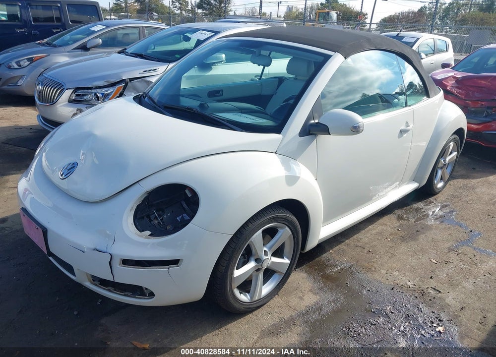 2007 VOLKSWAGEN NEW BEETLE TRIPLE WHITE VIN: 3VWFF31Y87M411696