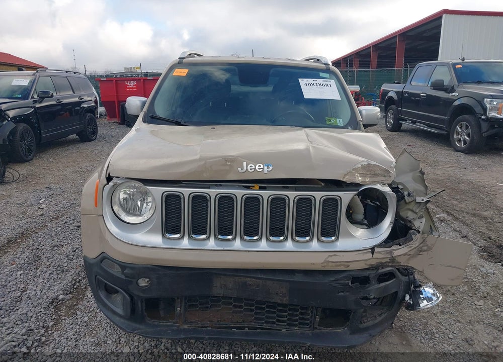2016 JEEP RENEGADE LIMITED VIN: ZACCJBDT4GPD26320