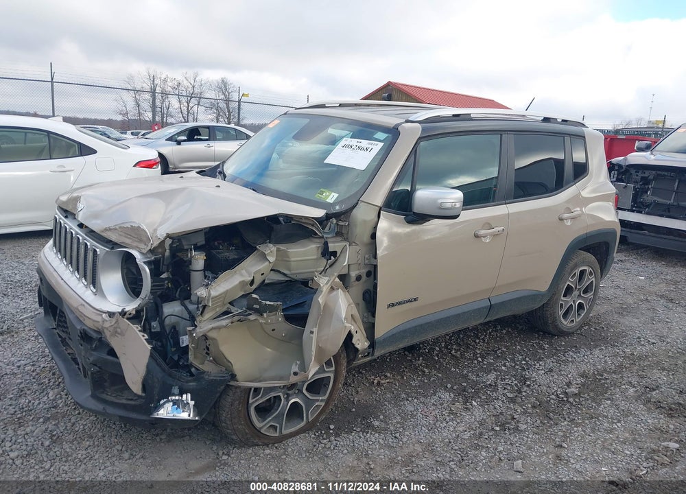 2016 JEEP RENEGADE LIMITED VIN: ZACCJBDT4GPD26320