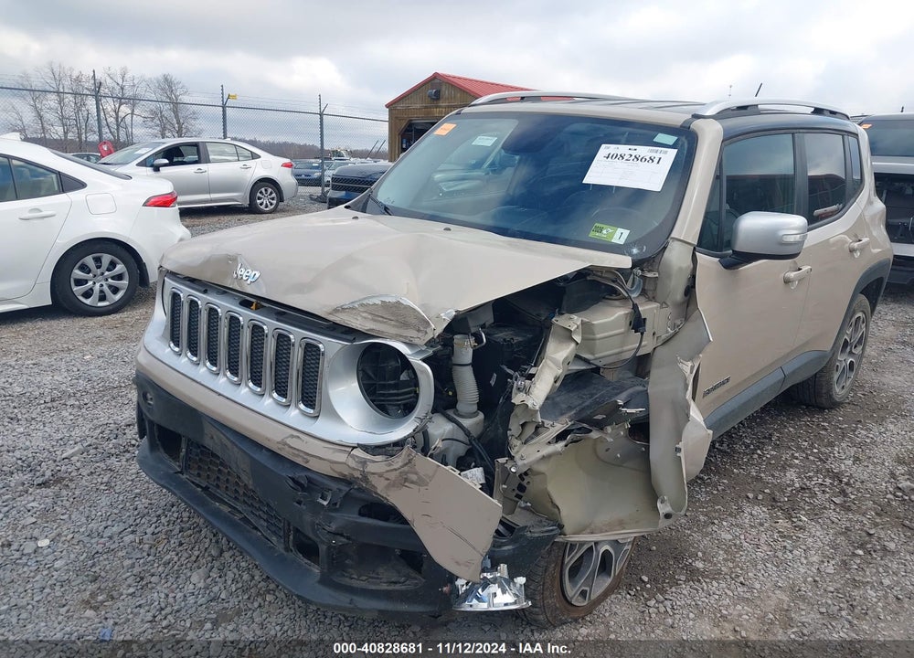 2016 JEEP RENEGADE LIMITED VIN: ZACCJBDT4GPD26320