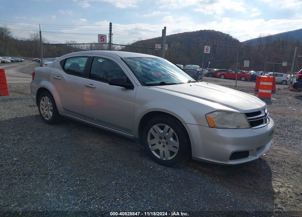 2012 DODGE AVENGER SE VIN: 1C3CDZAB4CN259527