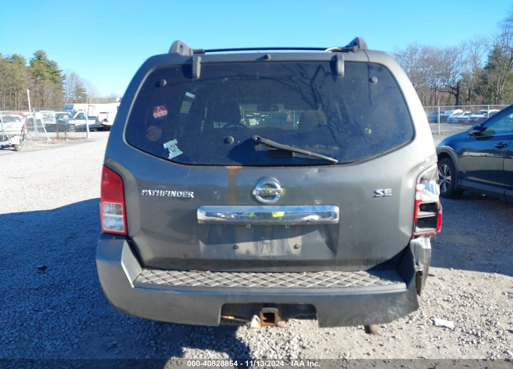 2008 NISSAN PATHFINDER SE VIN: 5N1AR18U78C662865