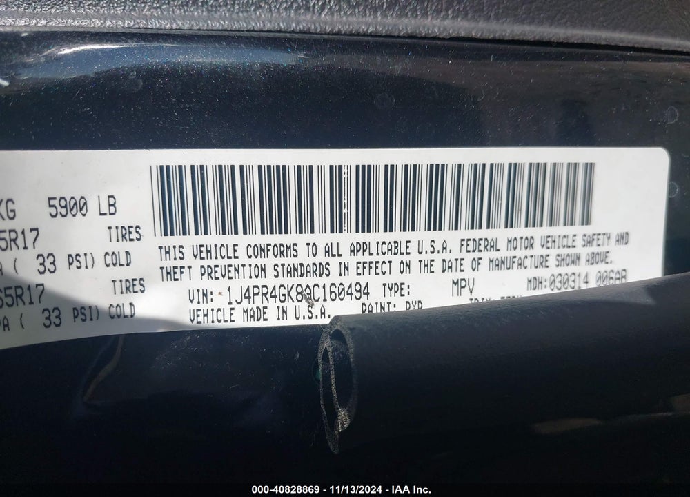 2010 JEEP GRAND CHEROKEE LAREDO VIN: 1J4PR4GK8AC160494
