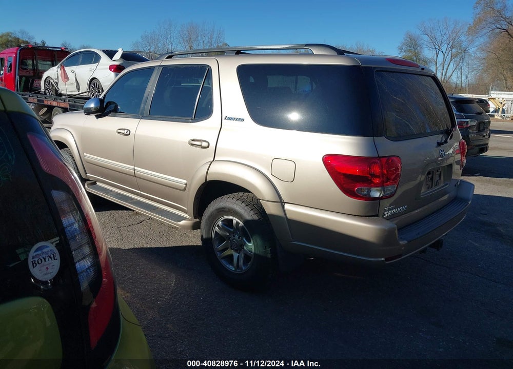2007 TOYOTA SEQUOIA LIMITED V8 VIN: 5TDZT38A47S288626