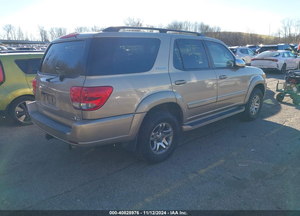 2007 TOYOTA SEQUOIA LIMITED V8 VIN: 5TDZT38A47S288626