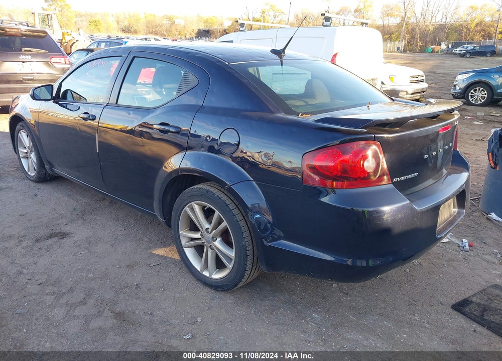 2011 DODGE AVENGER MAINSTREET VIN: 1B3BD1FG2BN530596