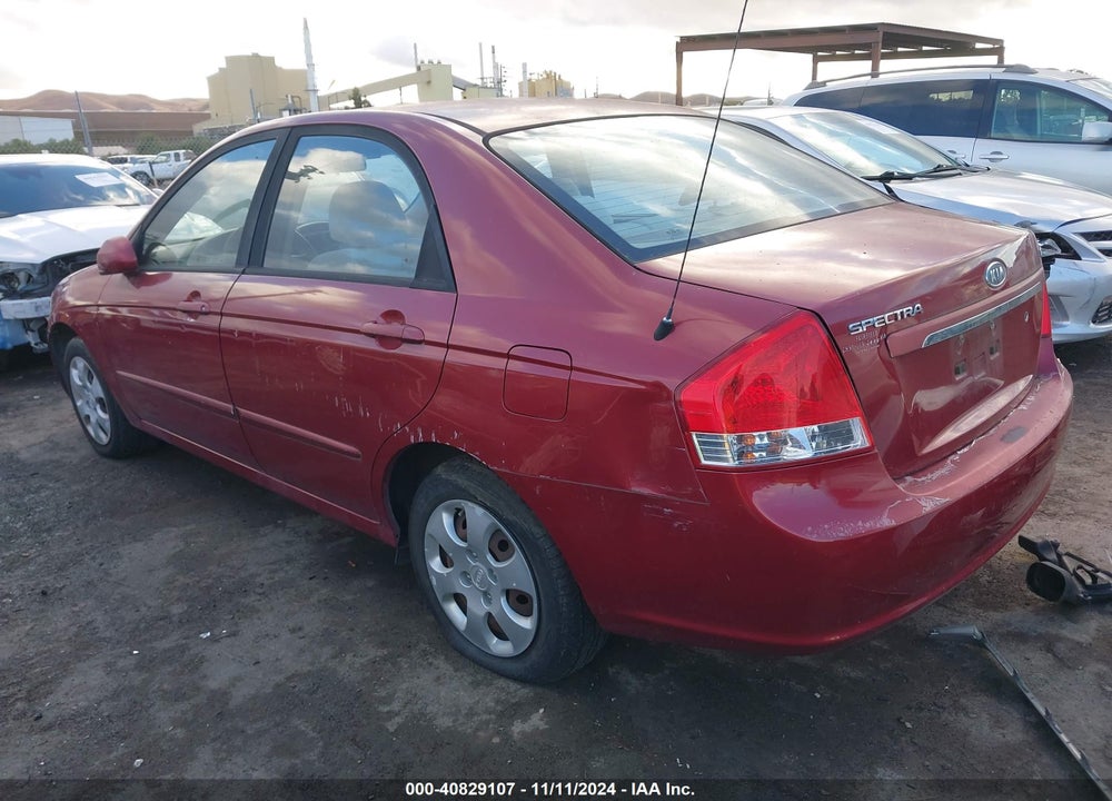 2008 KIA SPECTRA EX VIN: KNAFE122085578210