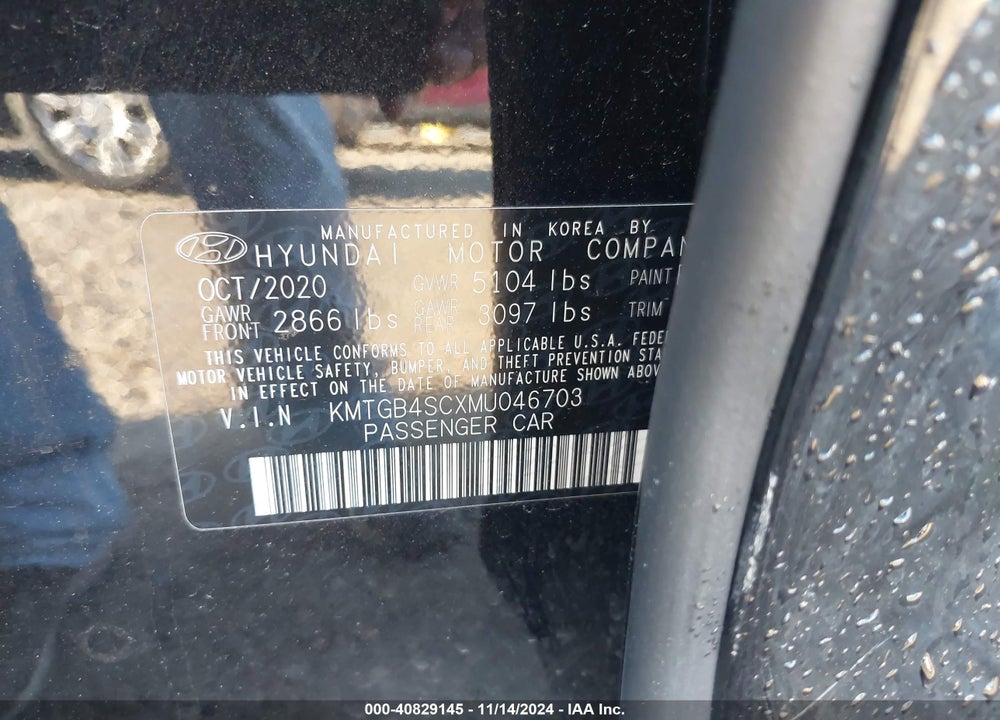 2021 GENESIS G80 VIN: KMTGB4SCXMU046703