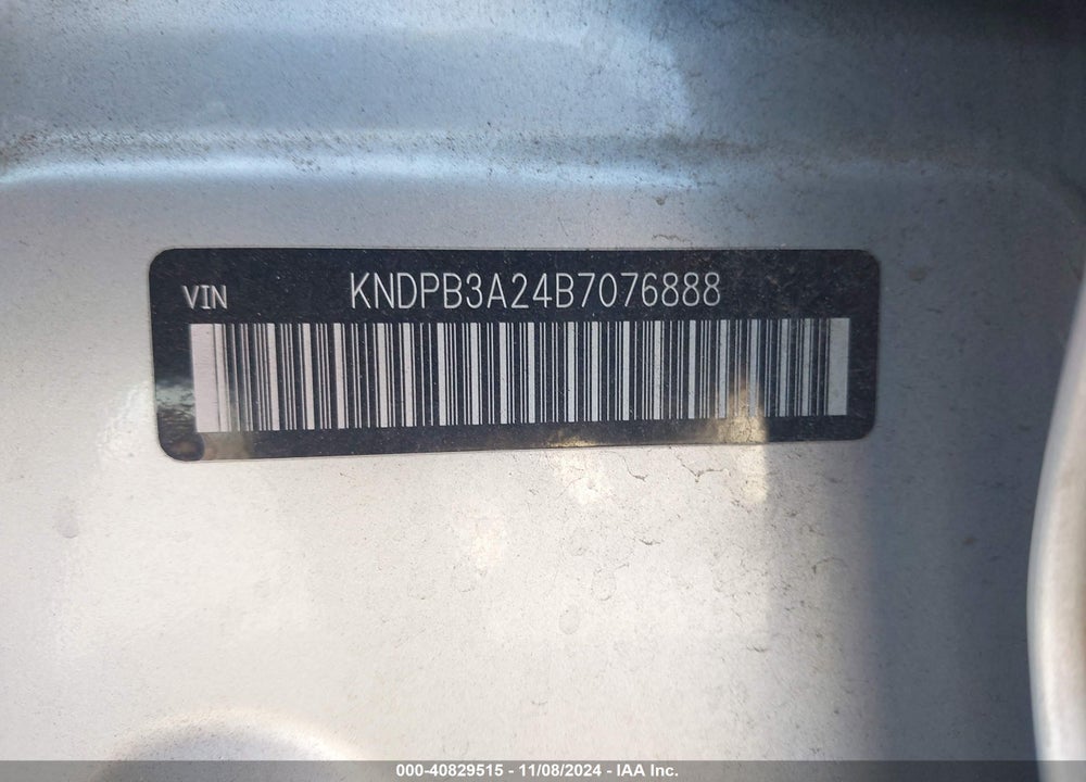 2011 KIA SPORTAGE LX VIN: KNDPB3A24B7076888