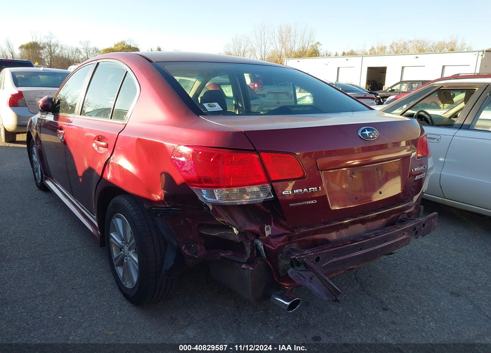 2012 SUBARU LEGACY 2.5I PREMIUM VIN: 4S3BMBC63C3042884