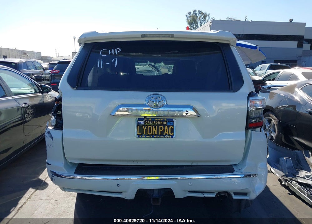 2016 TOYOTA 4RUNNER LIMITED VIN: JTEZU5JR0G5139589