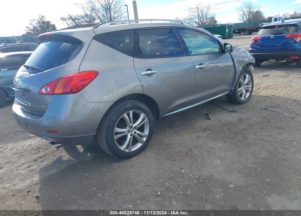 2009 NISSAN MURANO VIN: JN8AZ18W39W124982