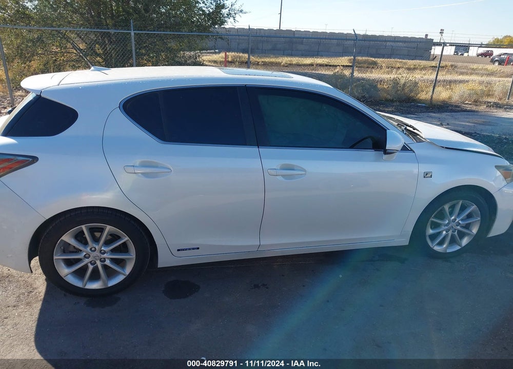 2012 LEXUS CT 200H PREMIUM VIN: JTHKD5BH0C2058193