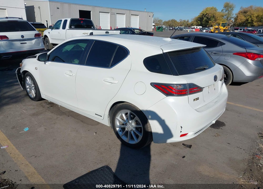 2012 LEXUS CT 200H PREMIUM VIN: JTHKD5BH0C2058193