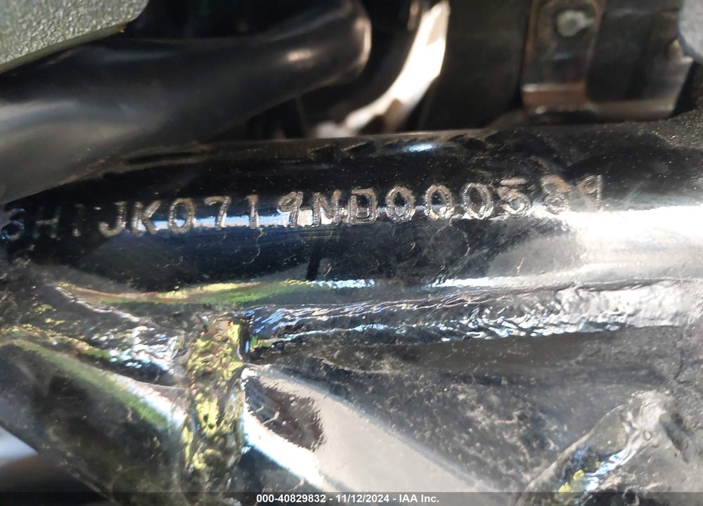 2022 HONDA NVA110 B VIN: 3H1JK0719ND000589