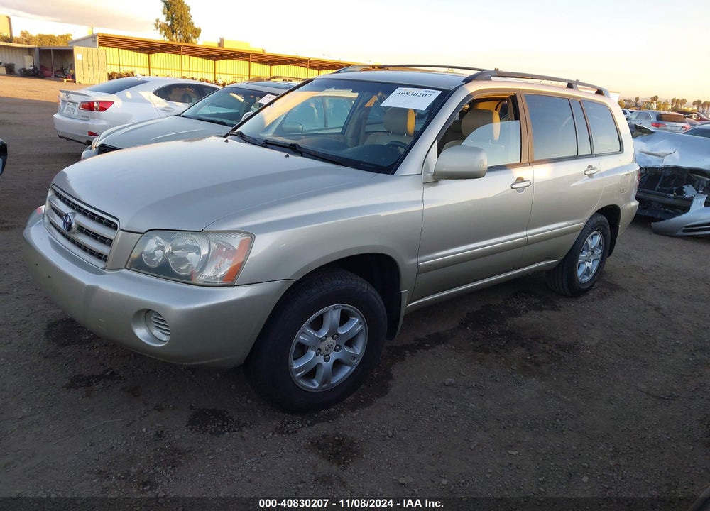 2002 TOYOTA HIGHLANDER V6 VIN: JTEGF21A820067301