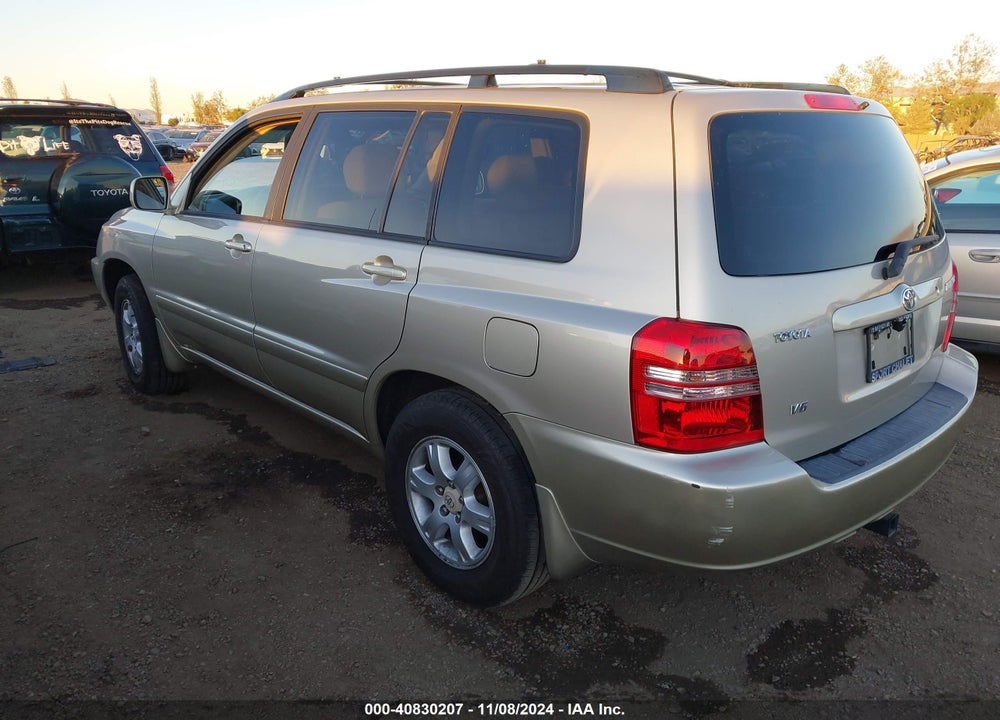2002 TOYOTA HIGHLANDER V6 VIN: JTEGF21A820067301
