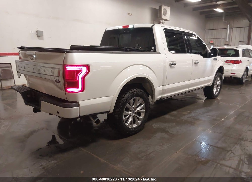 2017 FORD F-150 PLATINUM VIN: 1FTEW1EF0HFA93439