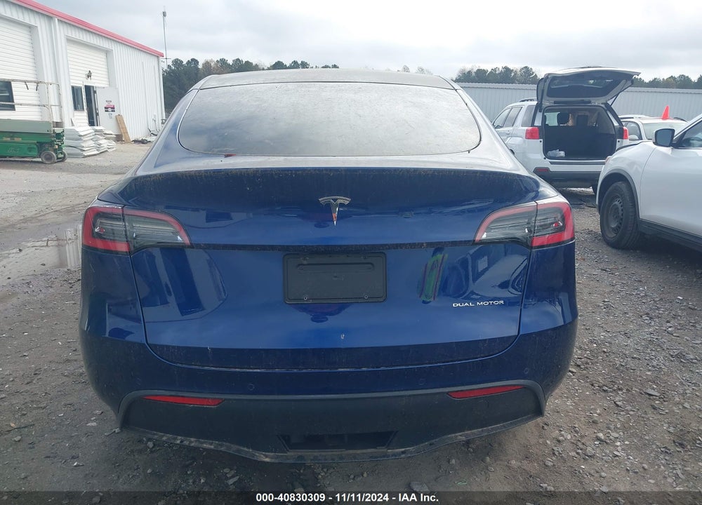 2021 TESLA MODEL Y LONG RANGE DUAL MOTOR ALL-WHEEL DRIVE VIN: 5YJYGDEEXMF080599