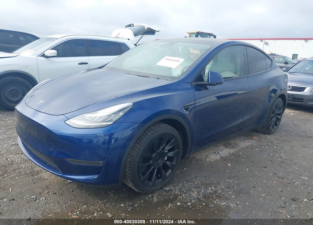 2021 TESLA MODEL Y LONG RANGE DUAL MOTOR ALL-WHEEL DRIVE VIN: 5YJYGDEEXMF080599