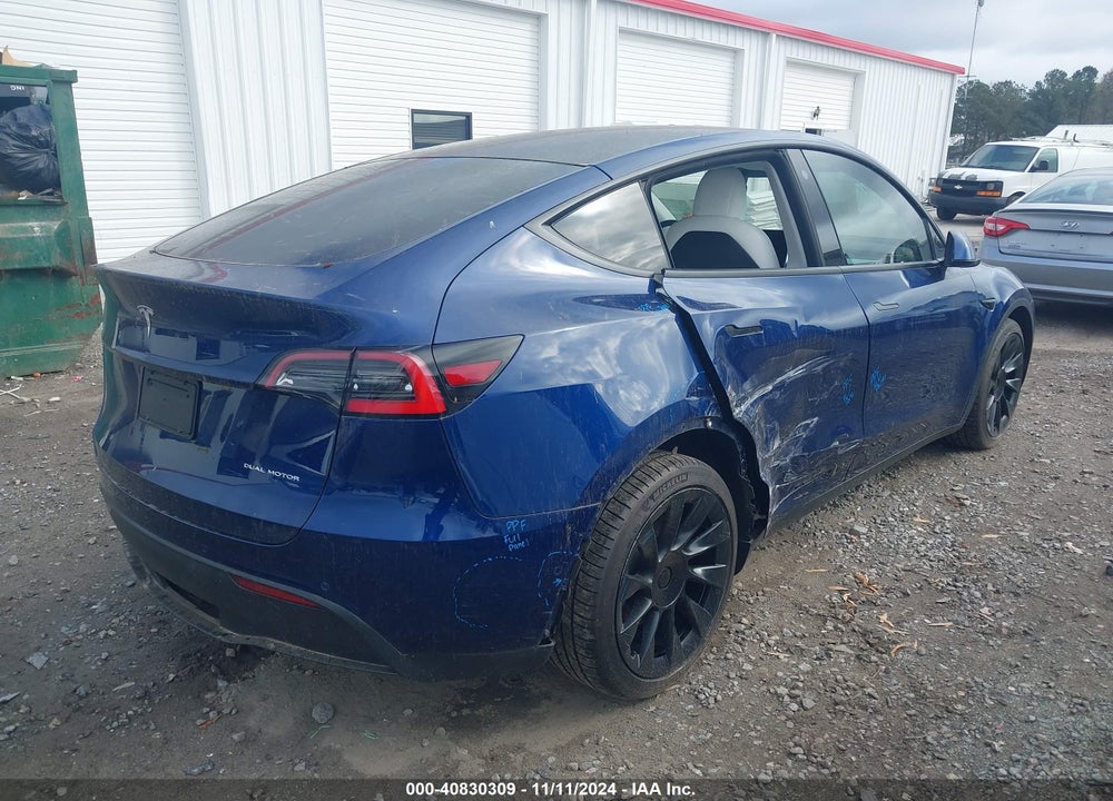 2021 TESLA MODEL Y LONG RANGE DUAL MOTOR ALL-WHEEL DRIVE VIN: 5YJYGDEEXMF080599