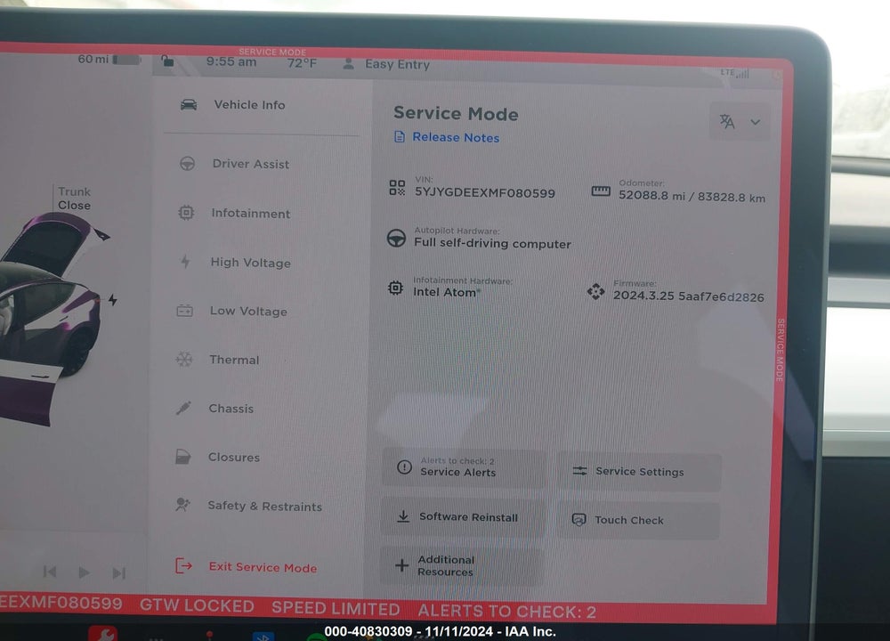 2021 TESLA MODEL Y LONG RANGE DUAL MOTOR ALL-WHEEL DRIVE VIN: 5YJYGDEEXMF080599