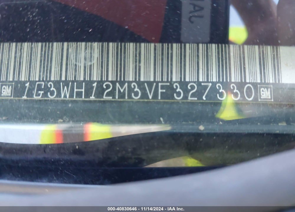 1997 OLDSMOBILE CUTLASS SUPREME SERIES I VIN: 1G3WH12M3VF327330