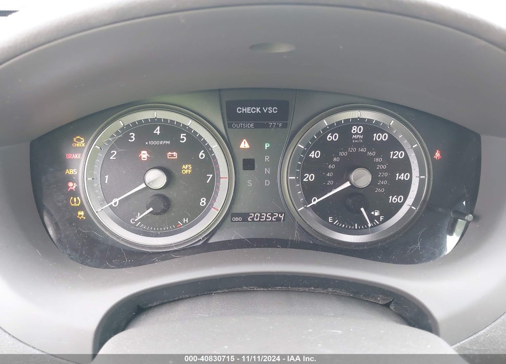 2007 LEXUS ES 350 VIN: JTHBJ46G872041846