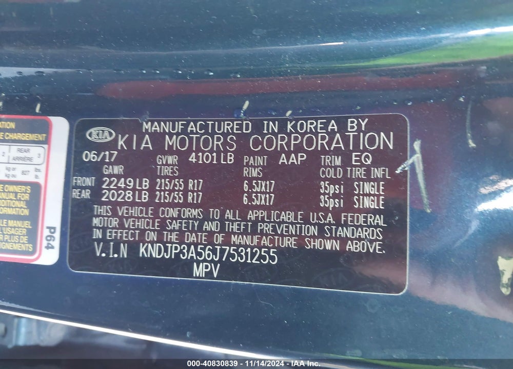2018 KIA SOUL VIN: KNDJP3A56J7531255
