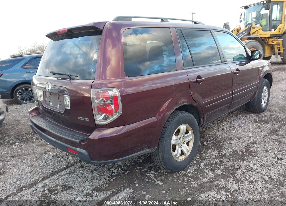2008 HONDA PILOT VP VIN: 5FNYF18248B003879