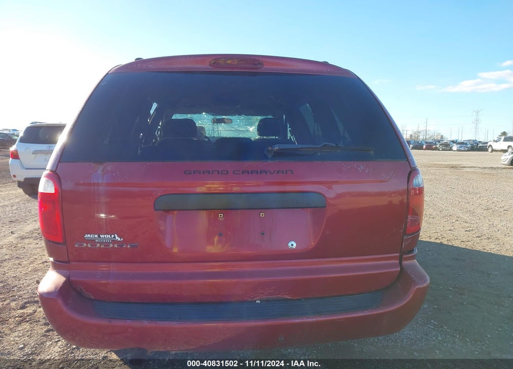 2006 DODGE GRAND CARAVAN SE VIN: 1D4GP24R16B623075