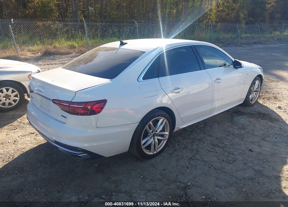 2022 AUDI A4 VIN: WAUEAAF42NN014492
