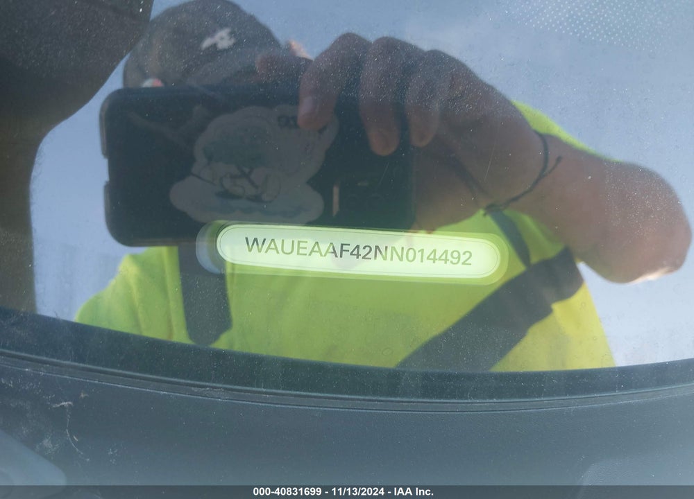2022 AUDI A4 VIN: WAUEAAF42NN014492