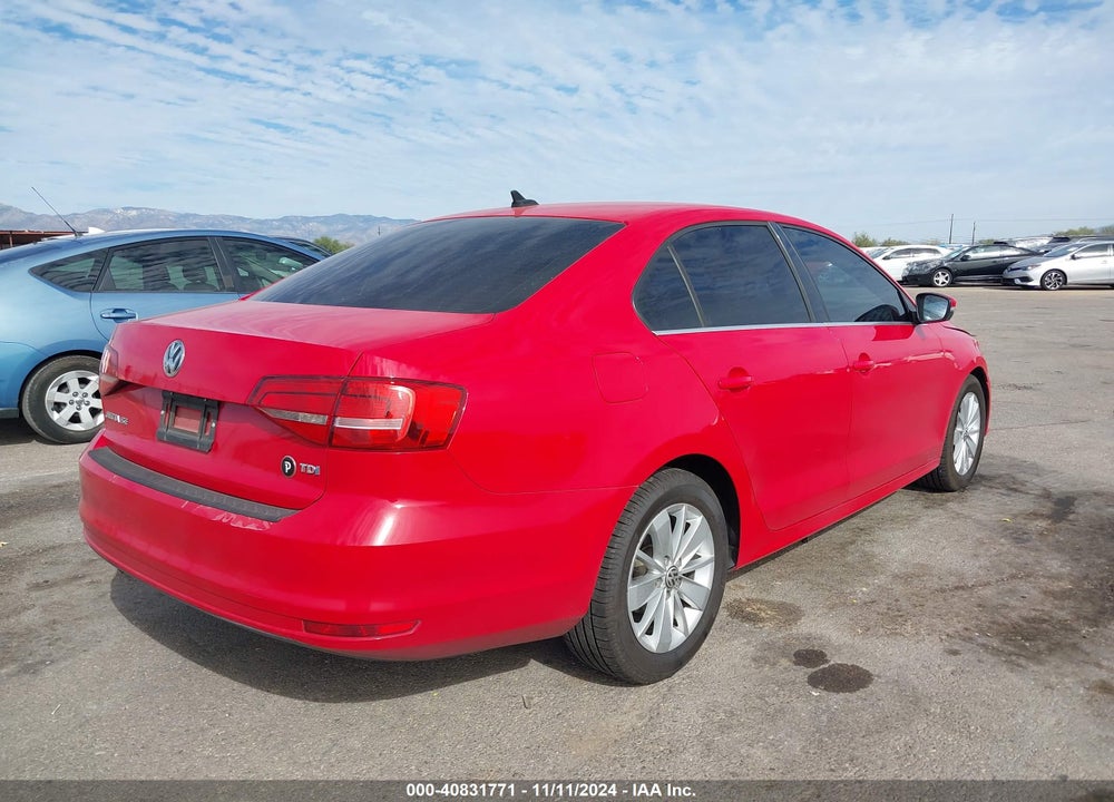 2015 VOLKSWAGEN JETTA 2.0L TDI SE VIN: 3VWLA7AJ8FM291523