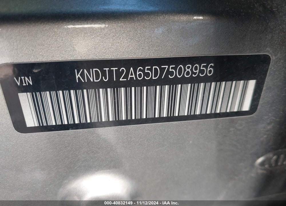 2013 KIA SOUL VIN: KNDJT2A65D7508956