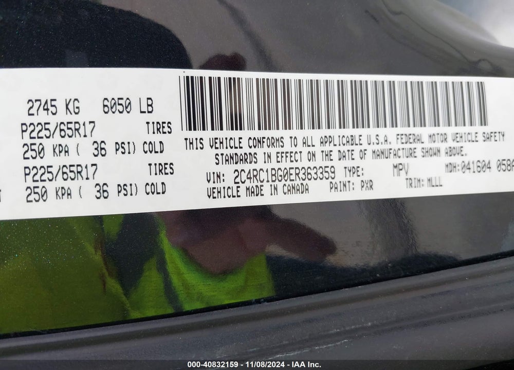 2014 CHRYSLER TOWN & COUNTRY TOURING VIN: 2C4RC1BG0ER363359