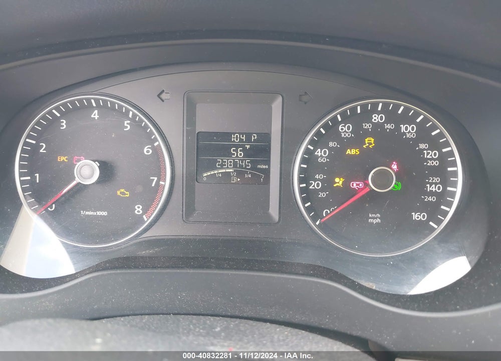 2012 VOLKSWAGEN JETTA 2.5L SE VIN: 3VWDP7AJ9CM396800