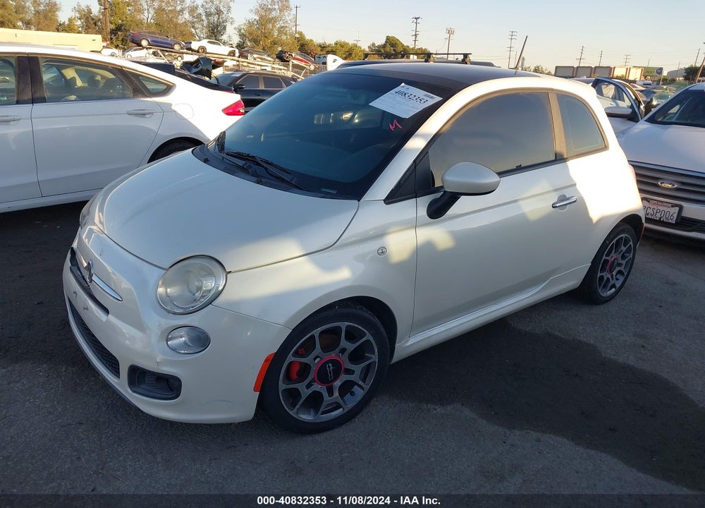 2012 FIAT 500 SPORT VIN: 3C3CFFBR3CT106108