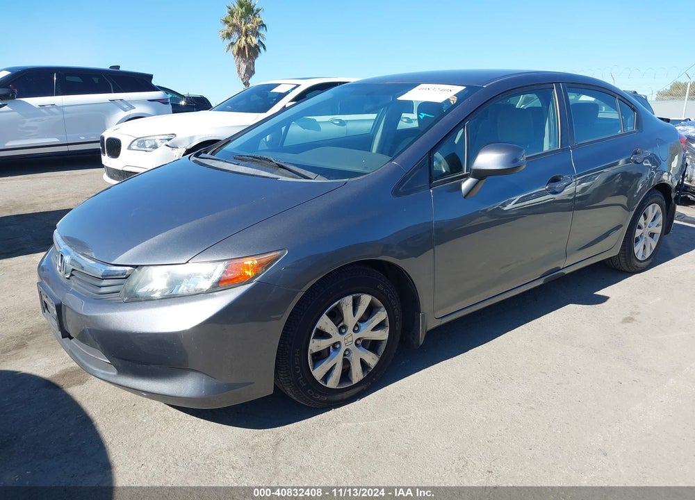 2012 HONDA CIVIC LX VIN: 19XFB2F5XCE003535