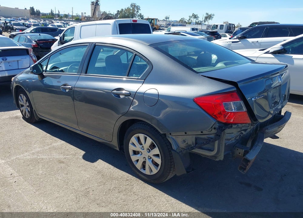 2012 HONDA CIVIC LX VIN: 19XFB2F5XCE003535