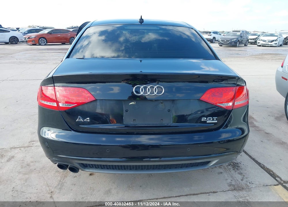 2012 AUDI A4 2.0T PREMIUM VIN: WAUFFAFL4CA115342