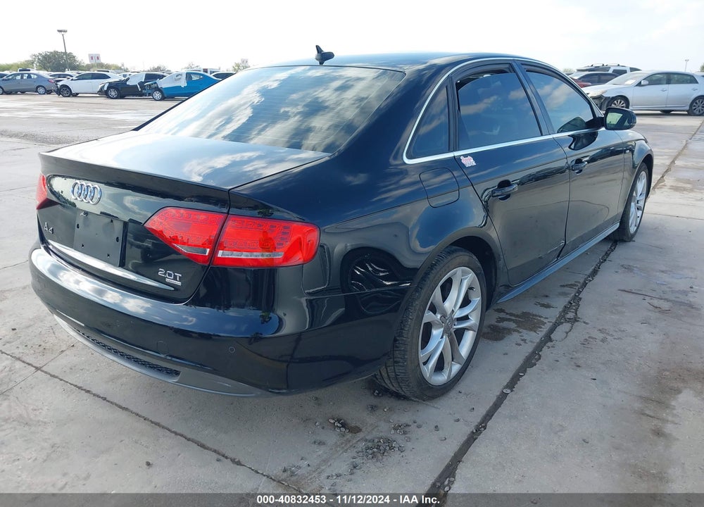 2012 AUDI A4 2.0T PREMIUM VIN: WAUFFAFL4CA115342