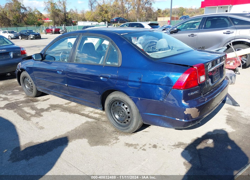 2003 HONDA CIVIC EX VIN: 1HGES26783L024860