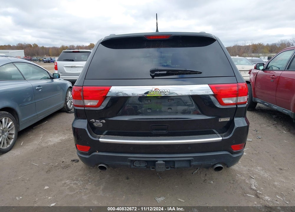 2013 JEEP GRAND CHEROKEE OVERLAND VIN: 1C4RJFCT6DC587905