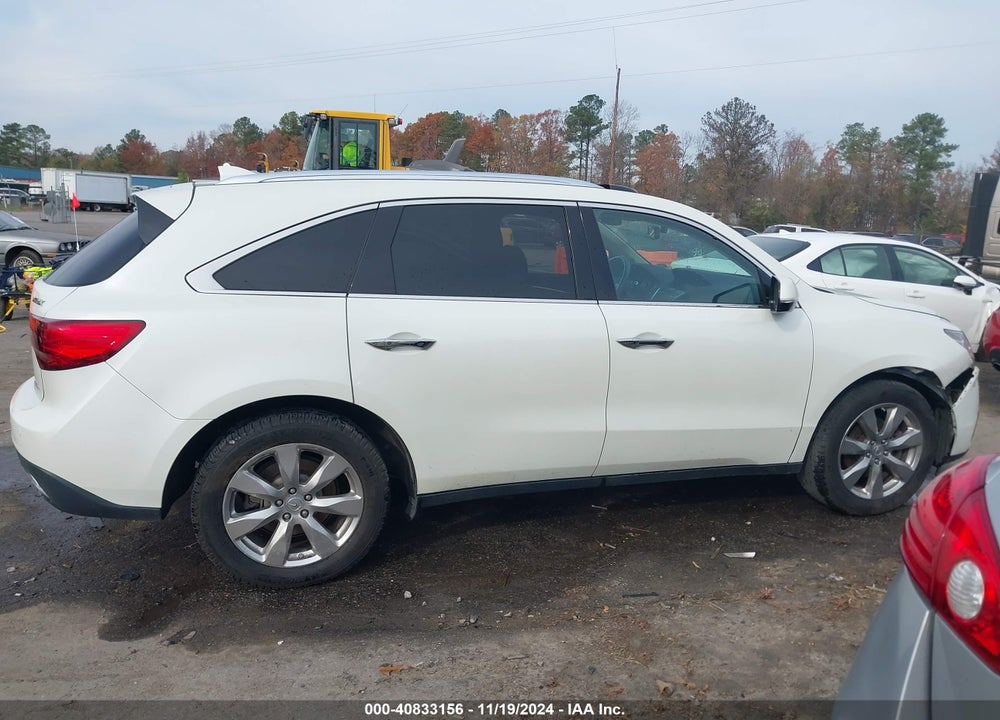 2015 ACURA MDX ADVANCE PKG W/ENTERTAINMENT PKG VIN: 5FRYD4H8XFB013114