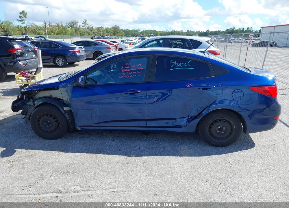 2017 HYUNDAI ACCENT SE VIN: KMHCT4AE4HU249908