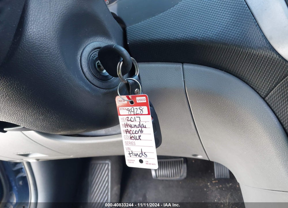 2017 HYUNDAI ACCENT SE VIN: KMHCT4AE4HU249908